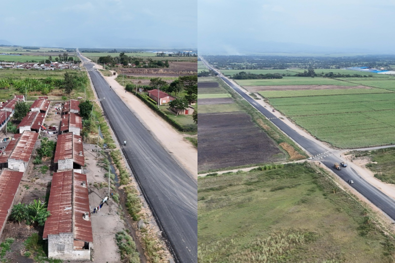 Photo collage of the Mamboleo-Kipsitet road.